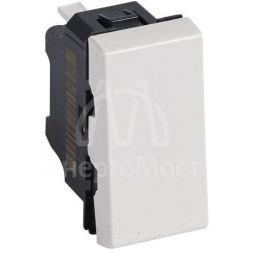 Механизм выключателя 1-кл. 1мод. СП Mosaic 10А IP31 250В 10AX бел. Leg 077000