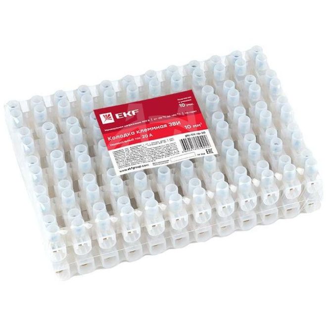 Колодка клеммная полистирол 16мм 30А EKF plc-KK-16-30