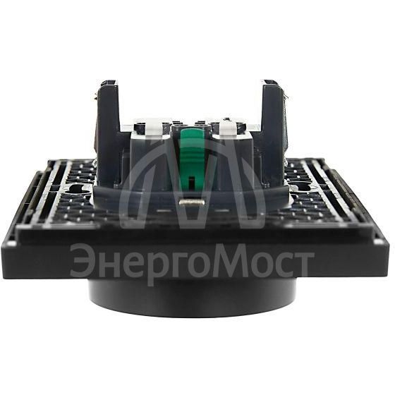 Розетка 2-м СП FORTE&amp;amp;PIANO FP124 16А с заземл. без защ. шторок безвинт. крепл. черн. IEK FP-R21-16-1-K02