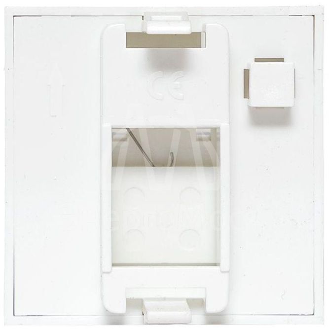 Вставка розеточная 45х45мм формат Mosaic на 1 модуль Keystone защ. шторки с маркером бел. TERACOM PRO EKF TRP-INS-MOS-2M1P-WH