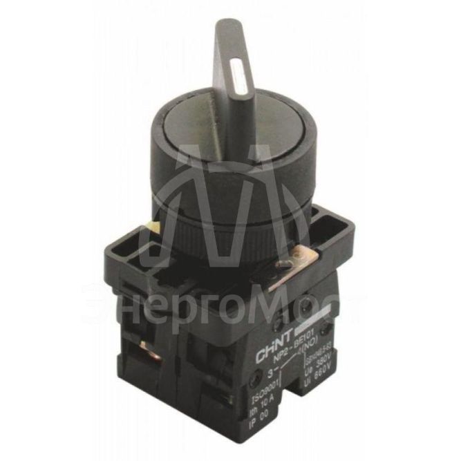 Переключатель NP2-ED21 2 полож. с фиксацией 1НО IP40 CHINT 574821