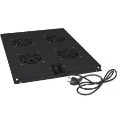 Модуль вентиляторный TRAY-80-BK с 4-я вентиляторами для установки в напольные шкафы SH-05C ND-05C глубиной 800мм (RAL 9004) черн. Cabeus 8613c