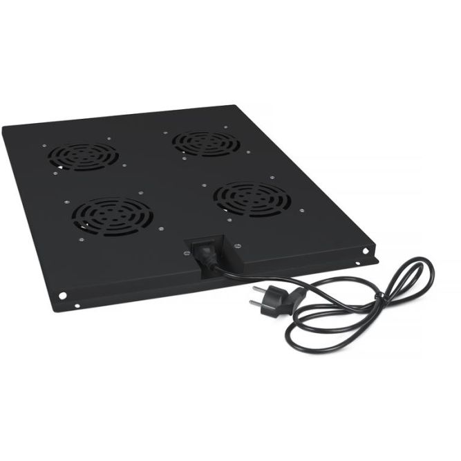 Модуль вентиляторный TRAY-80-BK с 4-я вентиляторами для установки в напольные шкафы SH-05C ND-05C глубиной 800мм (RAL 9004) черн. Cabeus 8613c