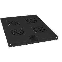 Модуль вентиляторный TRAY-80-BK с 4-я вентиляторами для установки в напольные шкафы SH-05C ND-05C глубиной 800мм (RAL 9004) черн. Cabeus 8613c