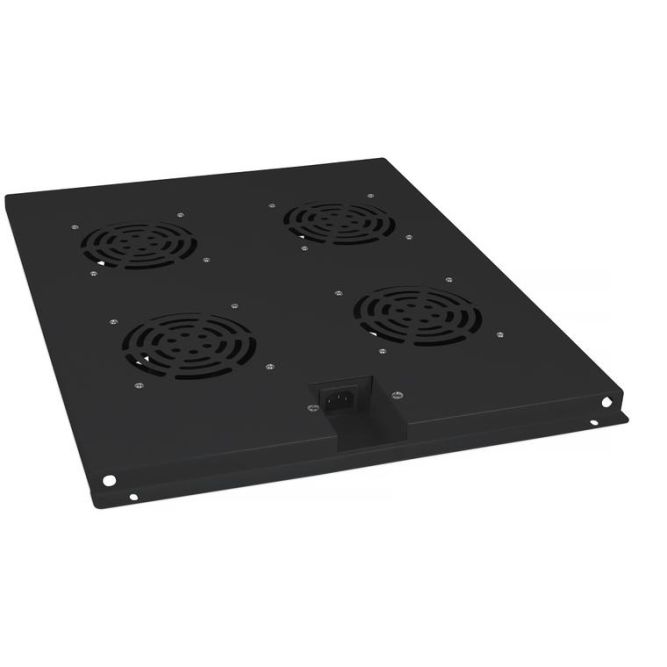 Модуль вентиляторный TRAY-80-BK с 4-я вентиляторами для установки в напольные шкафы SH-05C ND-05C глубиной 800мм (RAL 9004) черн. Cabeus 8613c