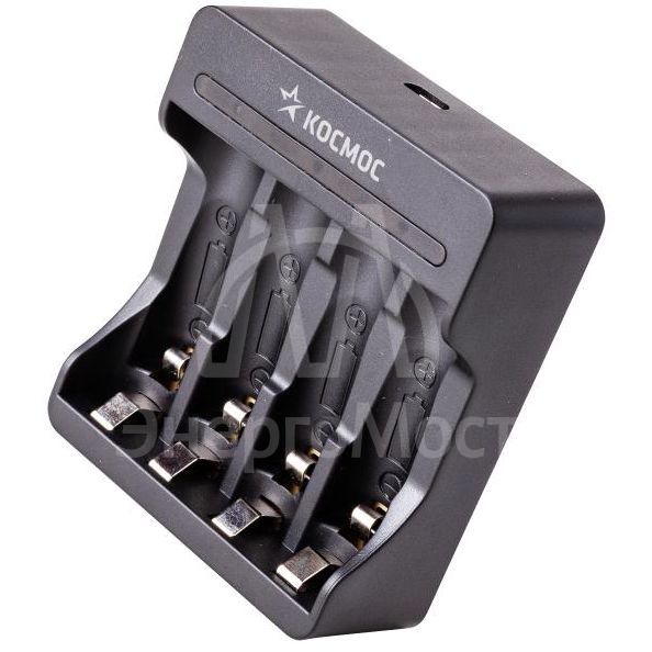 Зарядное устройство автоматическое для аккумуляторных батареек AA; AAA  KOC903USB 4 слота КОСМОС KOC903USB