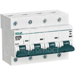 Выключатель автоматический модульный 4п C 125А 10кА ВА-201 DEKraft 13028DEK