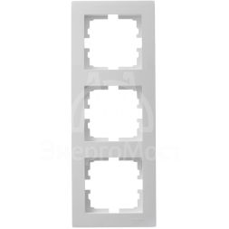 Рамка 3-местн. вертик. VESNA бел. LEZARD 742-0200-153