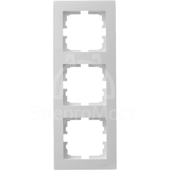 Рамка 3-местн. вертик. VESNA бел. LEZARD 742-0200-153