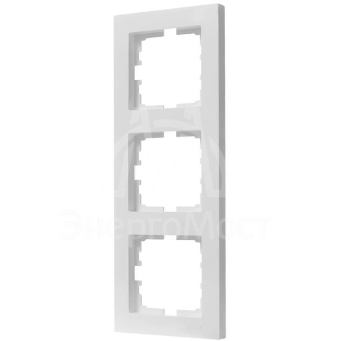 Рамка 3-местн. вертик. VESNA бел. LEZARD 742-0200-153