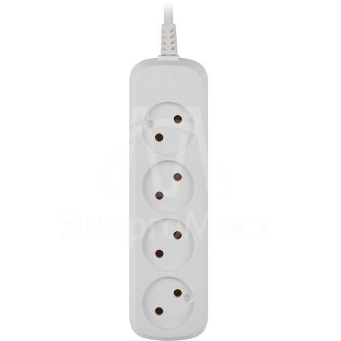 Удлинитель электрический UDL-10-430 Greenline 4 розетки без заземления 3м ПВС 2х0.75кв.мм Эра Б0065050