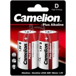 Элемент питания алкалиновый LR LR20 BL-2 (блист.2шт) Camelion 1654
