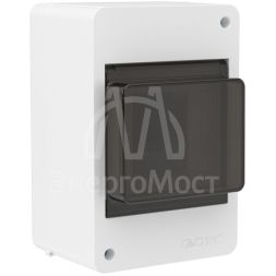 Щиток 4 мод настенный с тонированной дверцей бел. DKC F04W0WD