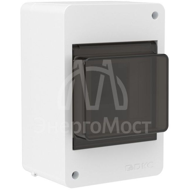 Щиток 4 мод настенный с тонированной дверцей бел. DKC F04W0WD