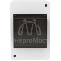 Щиток 4 мод настенный с тонированной дверцей бел. DKC F04W0WD