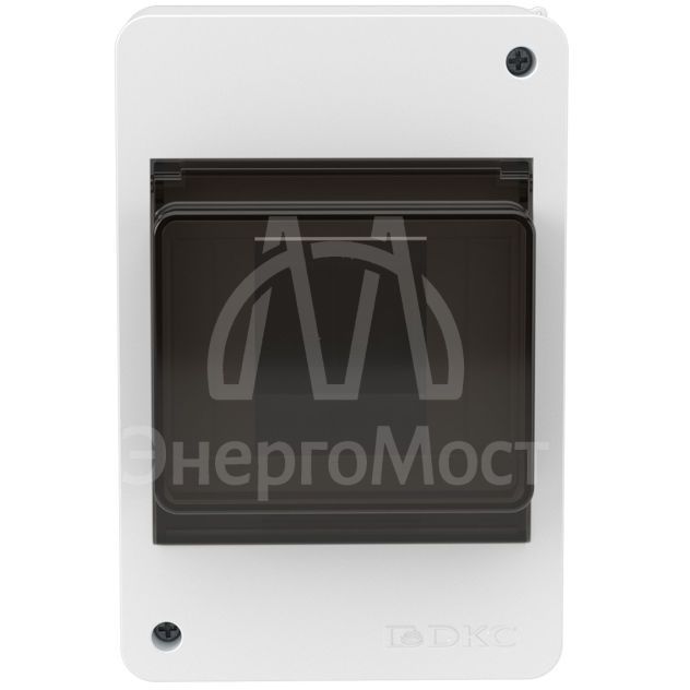 Щиток 4 мод настенный с тонированной дверцей бел. DKC F04W0WD