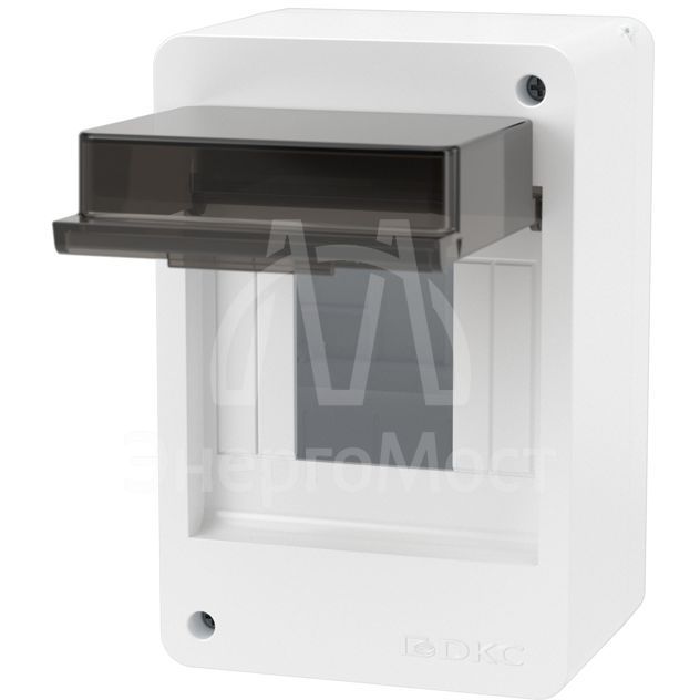 Щиток 4 мод настенный с тонированной дверцей бел. DKC F04W0WD