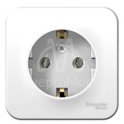 Розетка 1-м ОП Blanca 16А IP20 250В с заземл. без защ. шторок бел. SchE BLNRA010101