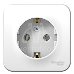 Розетка 1-м ОП Blanca 16А IP20 250В с заземл. без защ. шторок бел. SchE BLNRA010101