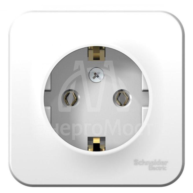 Розетка 1-м ОП Blanca 16А IP20 250В с заземл. без защ. шторок бел. SchE BLNRA010101