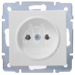 Розетка 1-м СП Vesna без заземл. ПБТ механизм бел. LEZARD 742-0288-121B