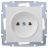 Розетка 1-м СП Vesna без заземл. ПБТ механизм бел. LEZARD 742-0288-121B
