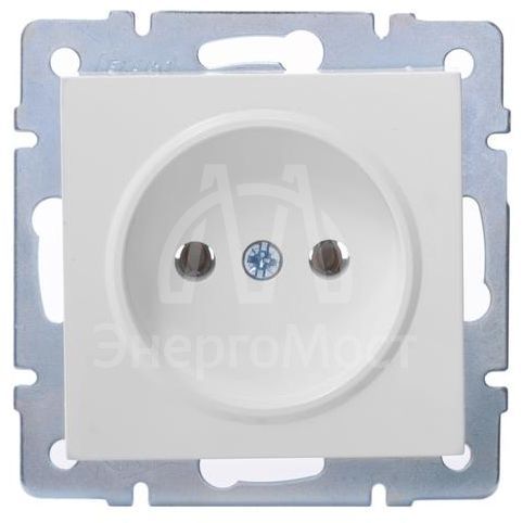 Розетка 1-м СП Vesna без заземл. ПБТ механизм бел. LEZARD 742-0288-121B