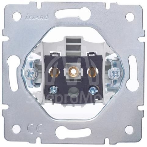 Розетка 1-м СП Vesna без заземл. ПБТ механизм бел. LEZARD 742-0288-121B