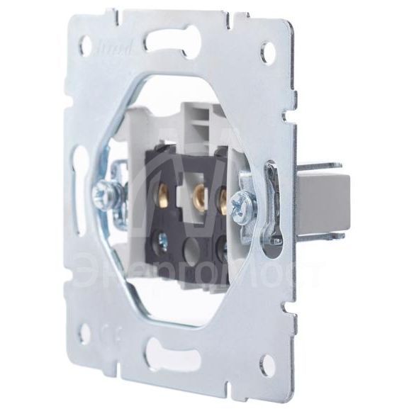 Розетка 1-м СП Vesna без заземл. ПБТ механизм бел. LEZARD 742-0288-121B