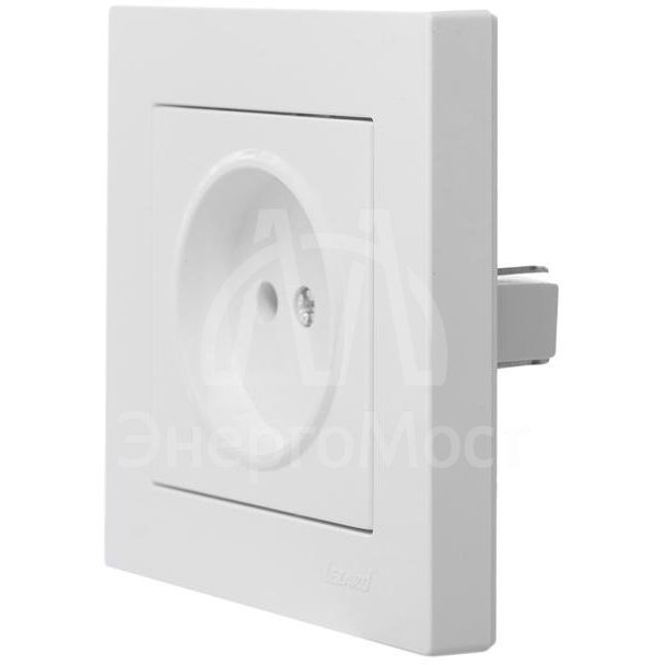 Розетка 1-м СП Vesna без заземл. ПБТ механизм бел. LEZARD 742-0288-121B