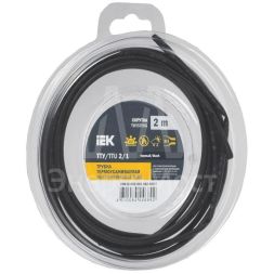 Трубка термоусадочная ТТУ нг-LS 2/1 черн. (уп.2м) IEK UDR12-002-001-002-K02-T