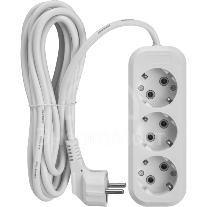 Удлинитель 3х3м с заземл. 16А IP20 90517 OPE-S-03-300-Е-3х1 ОНЛАЙТ 90517