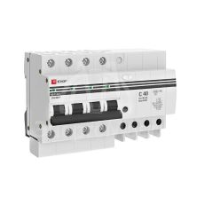 Выключатель автоматический дифференциального тока 4п 7.5мод. C 40А 30мА тип AC 4.5кА АД-4 PROxima EKF DA4-40-30-pro