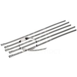 Хомут кабельный 4.6х200 сталь серебр. (уп.50шт) Rexant 07-0208