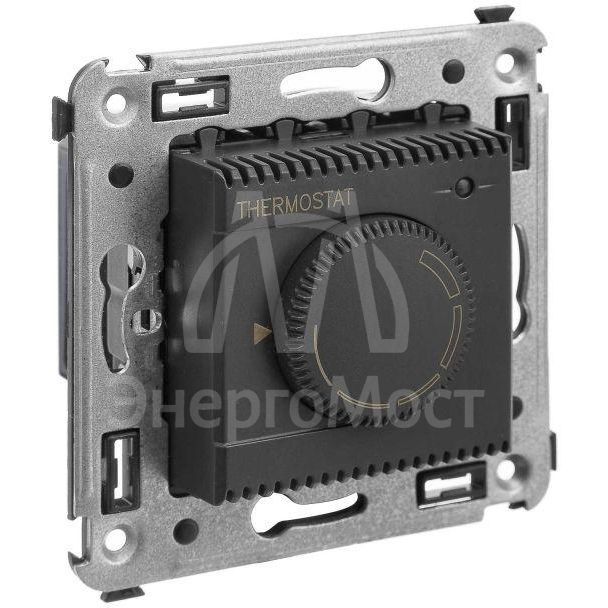 Термостат для теплых полов СП Avanti &amp;quot;Черный матовый&amp;quot; DKC 4412163