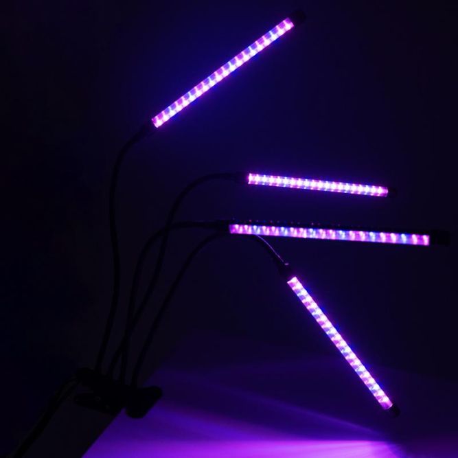 Светильник светодиодный &amp;quot;КРИСТАЛЛ&amp;quot; CTL2-USB-bl Agro 4х10Вт IP40 для растений спектр 4 плафона на прищепке пульт на шнуре красн./син. ФАZА 5068810