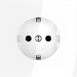 Розетка 1-м СП S70 16А с заземл. механизм бел. глянцевый Voltum VLS040101