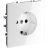 Розетка 1-м СП S70 16А с заземл. механизм бел. глянцевый Voltum VLS040101