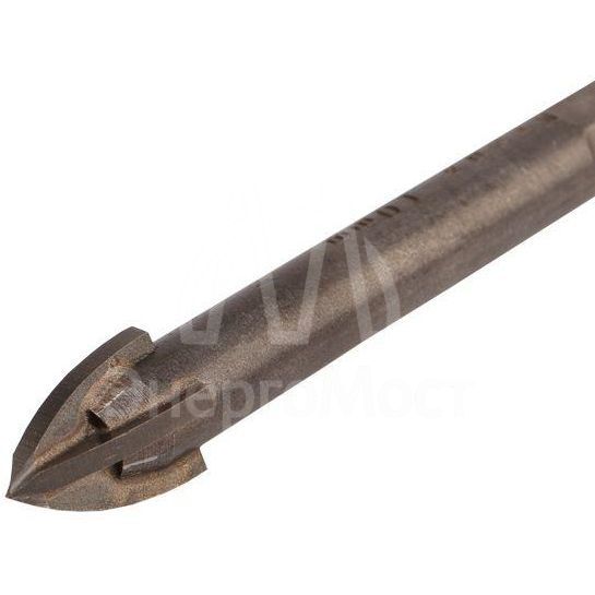 Сверло по стеклу и керамике 10мм 4 грани шестигранный хвостовик Kranz KR-91-0651