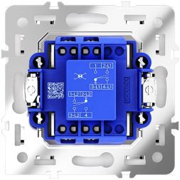 Переключатель перекрестный 1-кл. СП S70 механизм бел. матов. Voltum VLS010502
