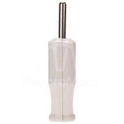 Вилка прямая 10А без заземл. плоская бел. Rexant 11-8946