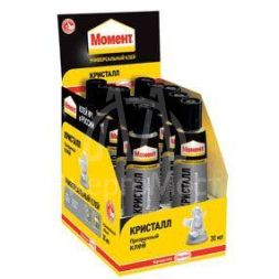 Клей Момент Кристалл 30мл в шоу-боксе Момент C0036325