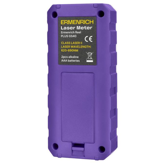 Рулетка лазерная Reel PLUS GS40 фиолет. Ermenrich 86257
