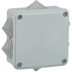 Коробка распаячная ОП КМ 100х100х45 IP44 6 вводов (RAL7035) IEK UKO11-100-100-045-K41-44