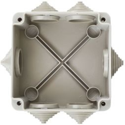 Коробка распаячная ОП КМ 100х100х45 IP44 6 вводов (RAL7035) IEK UKO11-100-100-045-K41-44
