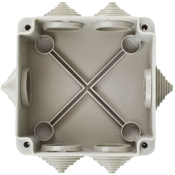Коробка распаячная ОП КМ 100х100х45 IP44 6 вводов (RAL7035) IEK UKO11-100-100-045-K41-44