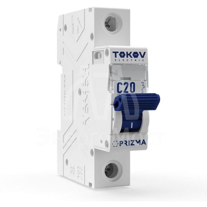 Выключатель автоматический модульный 1П 20А 6кА х-ка C TOKOV Electric TKE-PZ60-MCBI-1-20-C