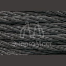 Провод ретро 2х2.5 матов. графит (уп.50м) Bironi B1-425-713-50