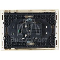 Розетка 2-м СП FORTE&amp;amp;PIANO FP424 16А с заземл. без защ. шторок безвинт. крепл. ваниль IEK FP-R21-16-1-K10