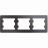 Рамка 3-м Glossa горизонт. графит SE GSL001303